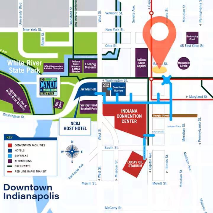 Free Parking! Downtown King Suite Lucas Oil- Conv Center Skywalk#1 Indianapolis Exterior foto